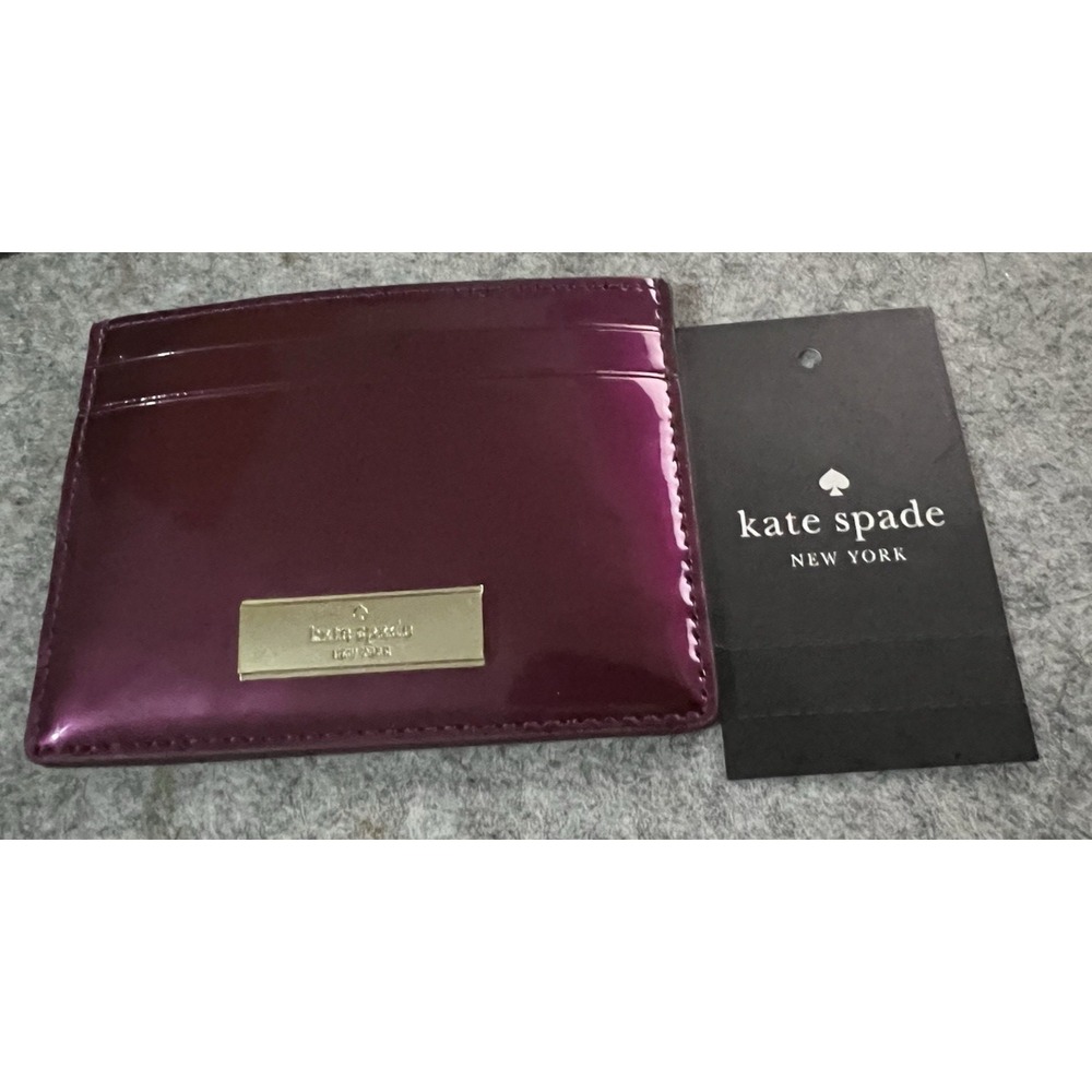 Kate Spade Kenzie Dark Raspberry Cardholder Coin Purse price $99 - Picture 8 of 10